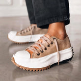 Leren platform-sneakers