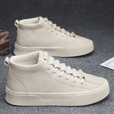 Herfstsneakers voor heren: leer en antislipcanvas