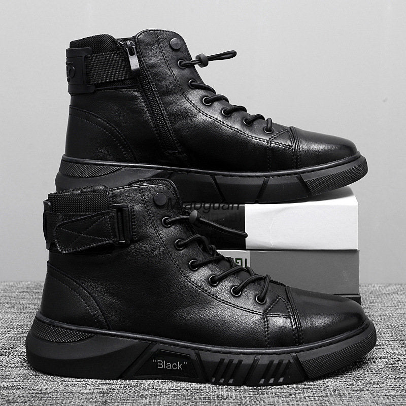 Botas italianas de piel fina para hombre.