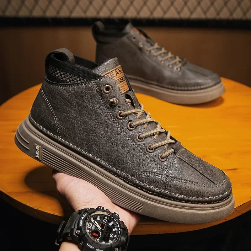 Zapatos casuales de cuero para hombres con estilo.