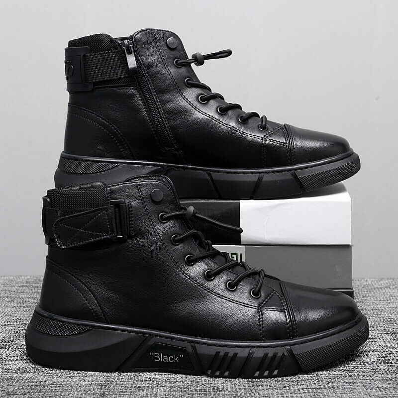 Botas italianas de piel fina para hombre.