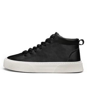 Herfstsneakers voor heren: leer en antislipcanvas